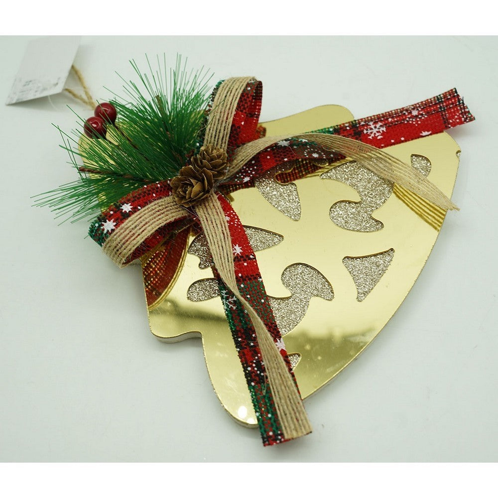 Ornament brad, Brad, Auriu, Lucios, 16*17CM, Acril, Interior/ Exterior