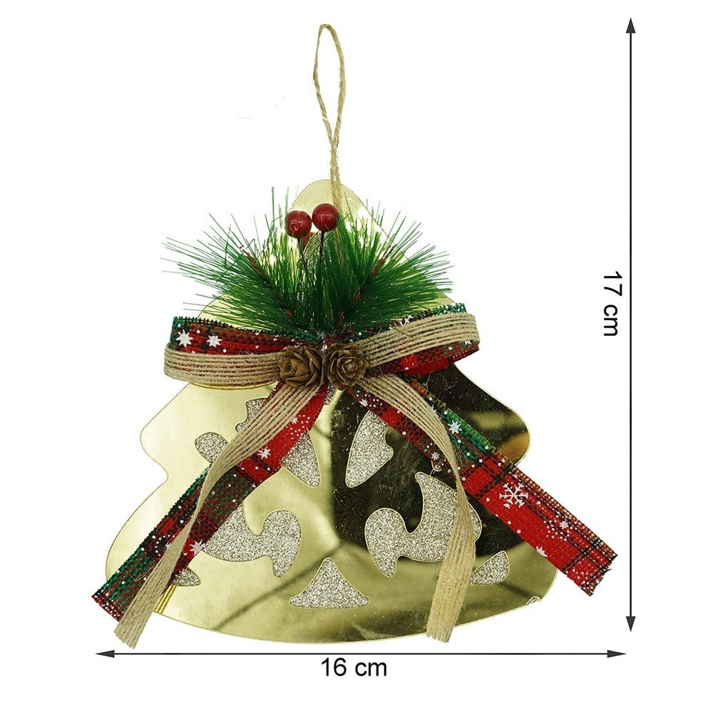 Ornament brad, Brad, Auriu, Lucios, 16*17CM, Acril, Interior/ Exterior