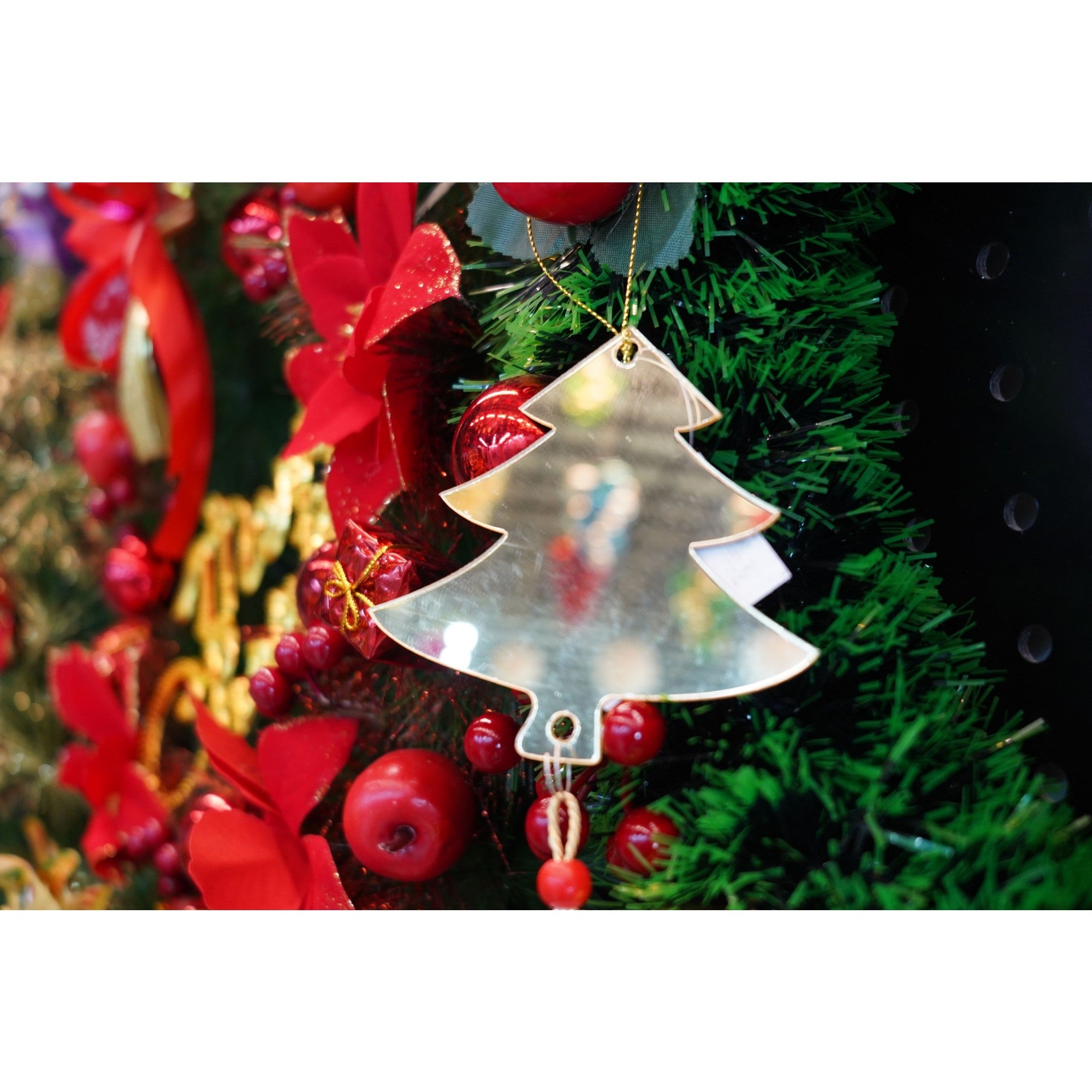Ornament brad, Brad, Auriu, Lucios, 8*25CM, Acril, Interior/ Exterior