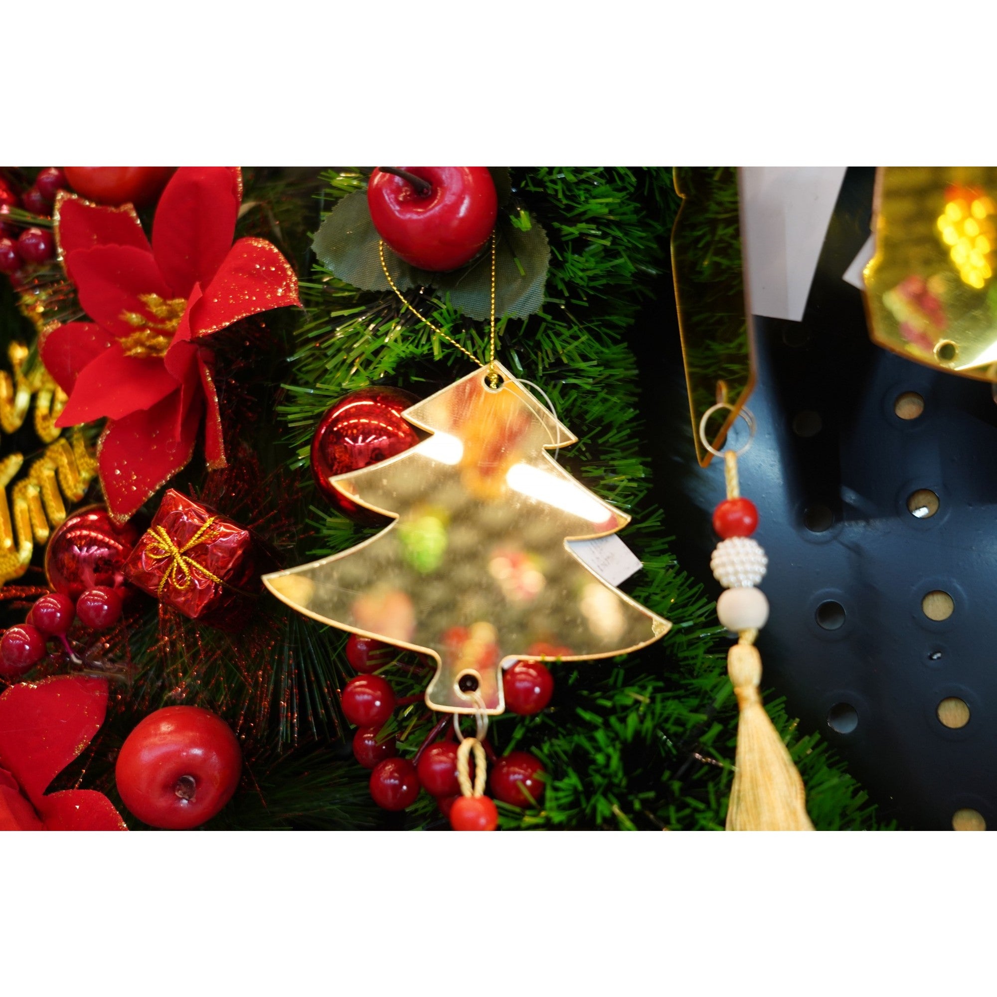 Ornament brad, Brad, Auriu, Lucios, 8*25CM, Acril, Interior/ Exterior