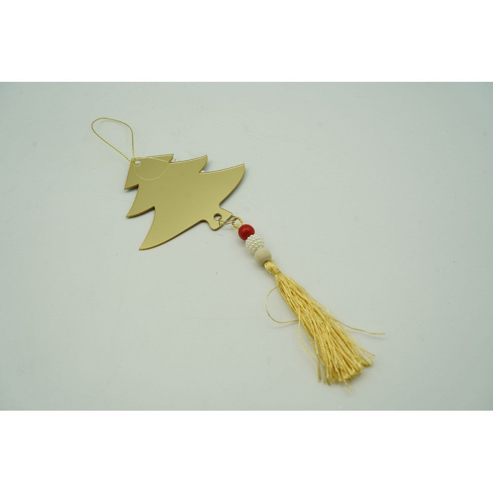 Ornament brad, Brad, Auriu, Lucios, 8*25CM, Acril, Interior/ Exterior
