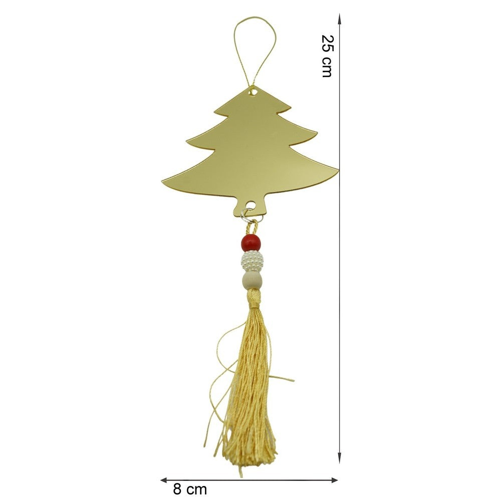 Ornament brad, Brad, Auriu, Lucios, 8*25CM, Acril, Interior/ Exterior