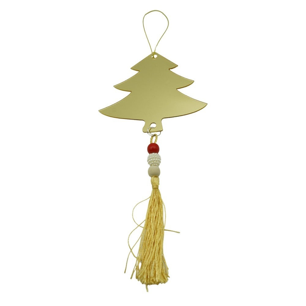 Ornament brad, Brad, Auriu, Lucios, 8*25CM, Acril, Interior/ Exterior