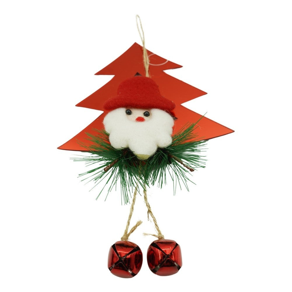 Ornament brad, Brad cu clopotei, Rosu, Lucios, 15*20CM, Acril, Interior/ Exterior