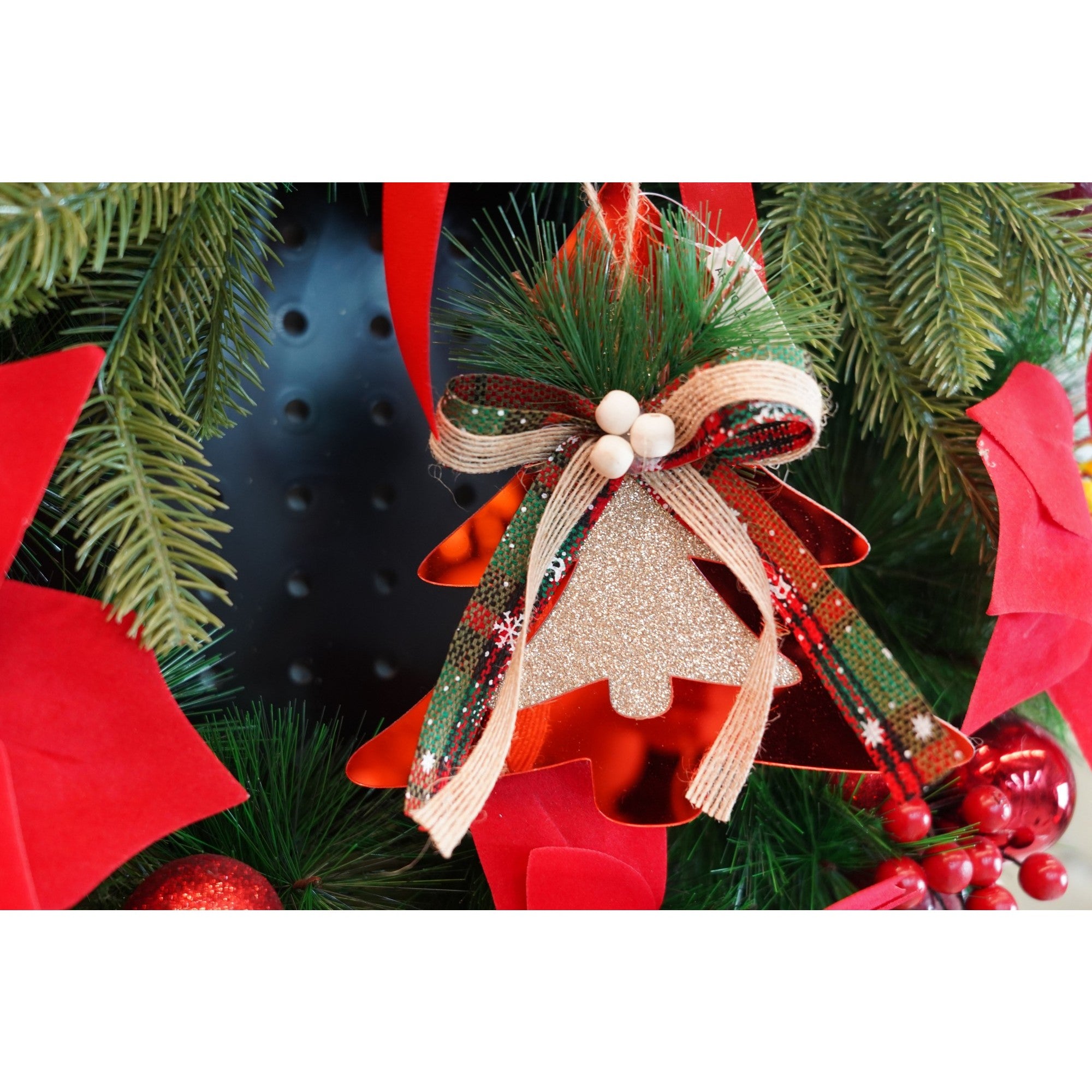 Ornament brad, Brad, Rosu, Lucios, 14*16CM, Acril, Interior/ Exterior