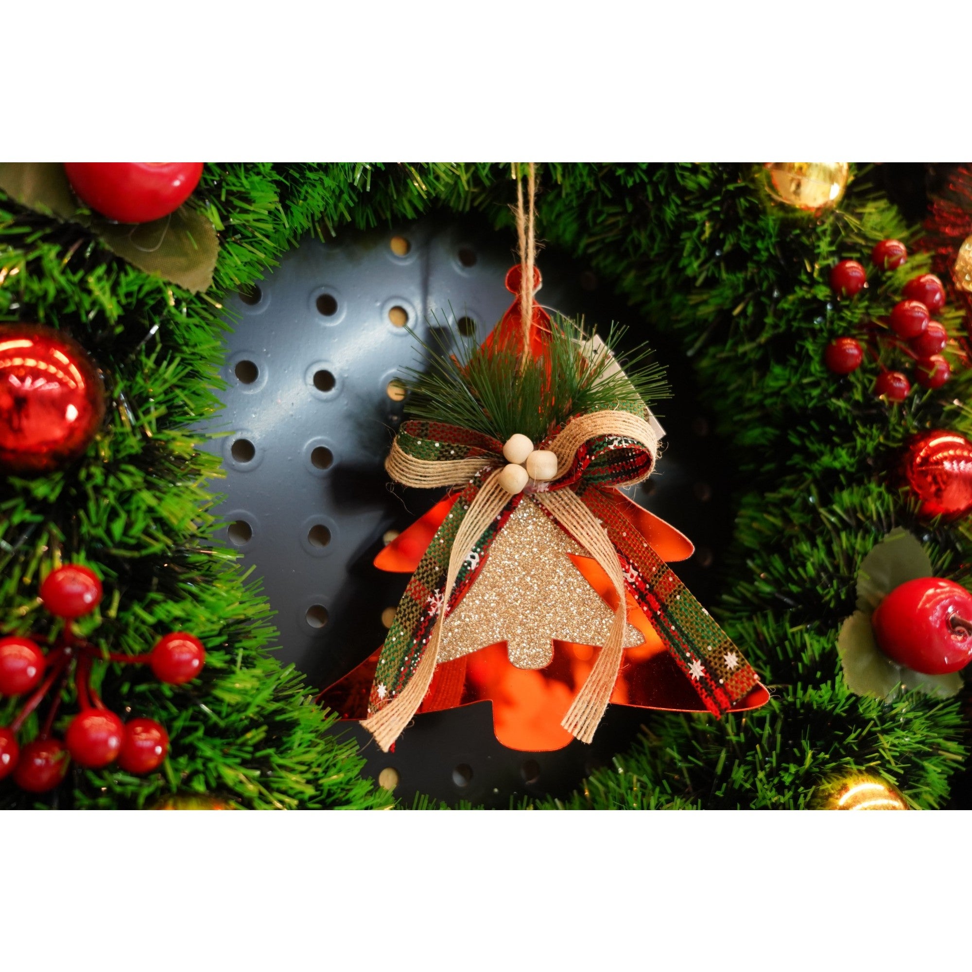 Ornament brad, Brad, Rosu, Lucios, 14*16CM, Acril, Interior/ Exterior