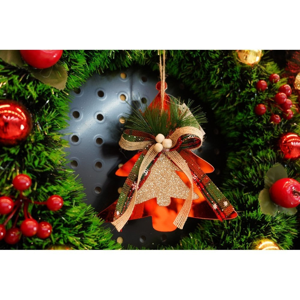 Ornament brad, Brad, Rosu, Lucios, 14*16CM, Acril, Interior/ Exterior