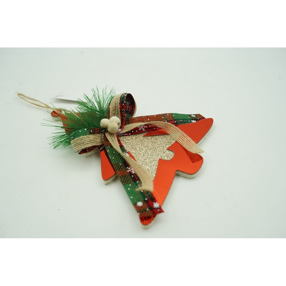 Ornament brad, Brad, Rosu, Lucios, 14*16CM, Acril, Interior/ Exterior