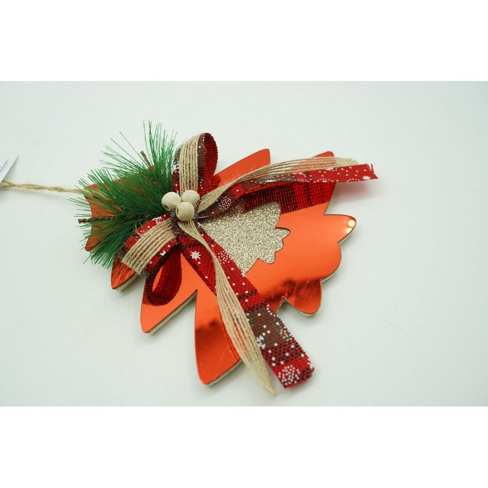 Ornament brad, Brad, Rosu, Lucios, 14*16CM, Acril, Interior/ Exterior