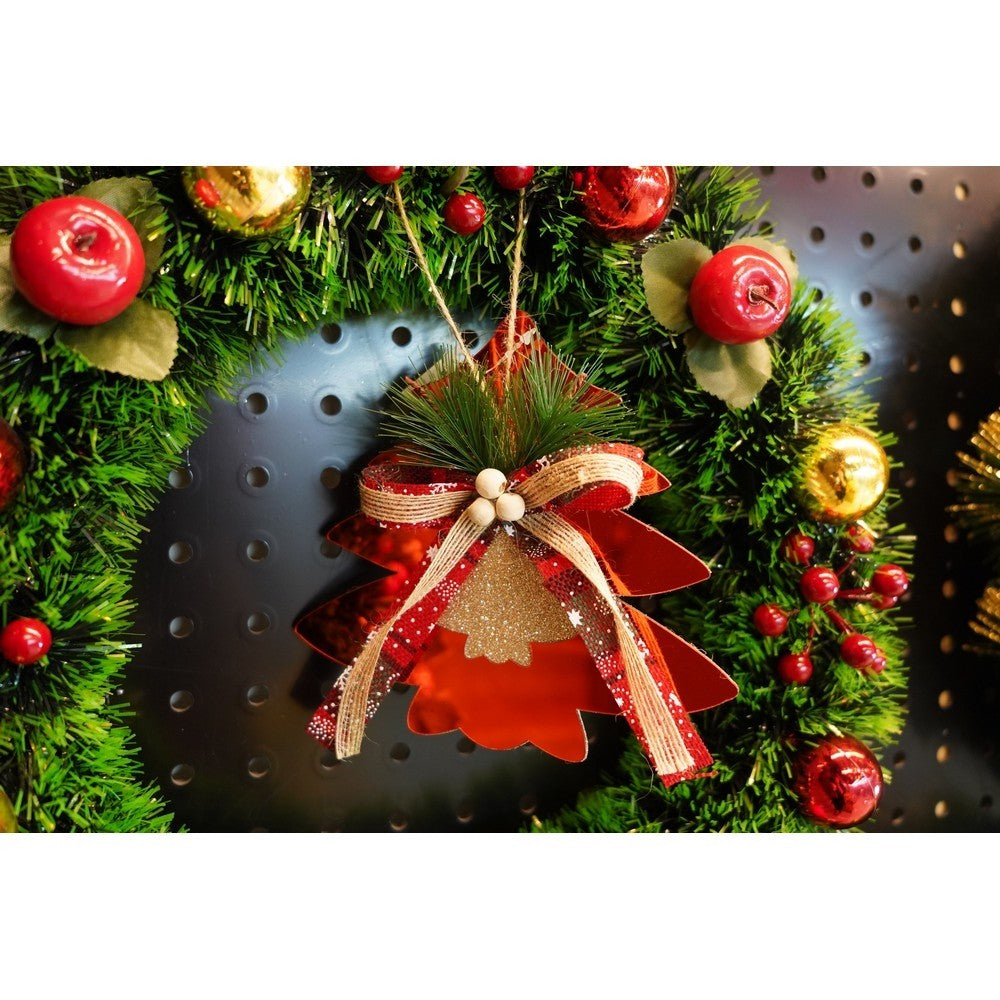 Ornament brad, Brad, Rosu, Lucios, 14*16CM, Acril, Interior/ Exterior