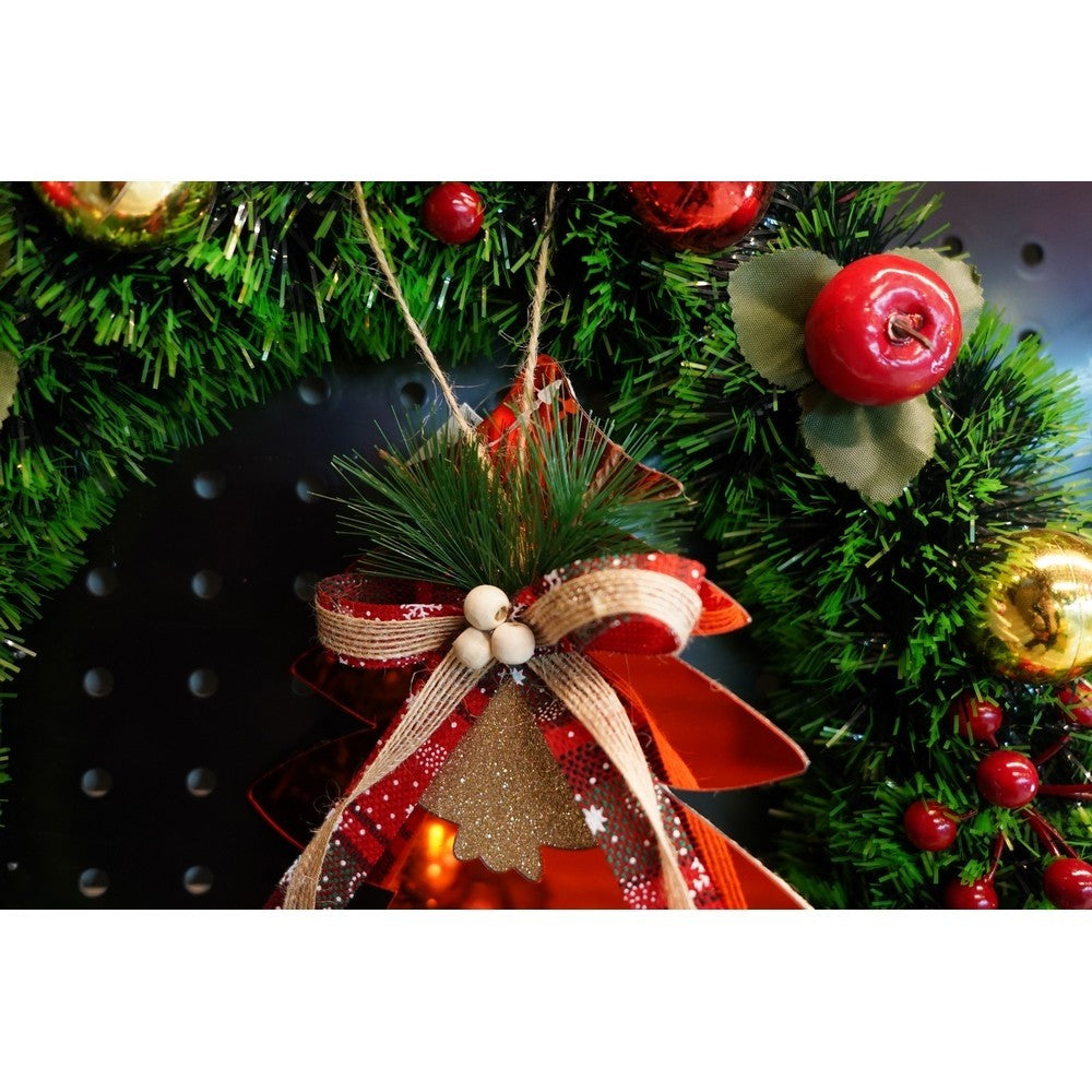 Ornament brad, Brad, Rosu, Lucios, 14*16CM, Acril, Interior/ Exterior