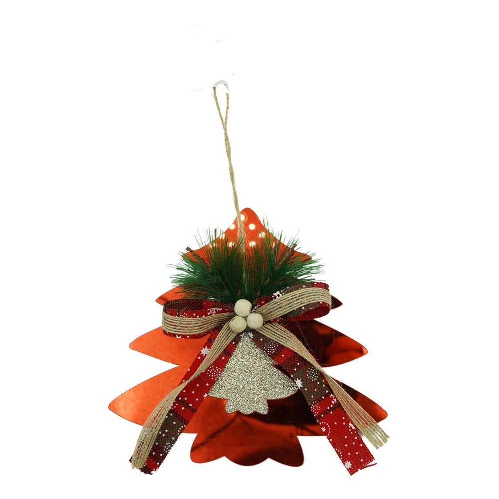 Ornament brad, Brad, Rosu, Lucios, 14*16CM, Acril, Interior/ Exterior