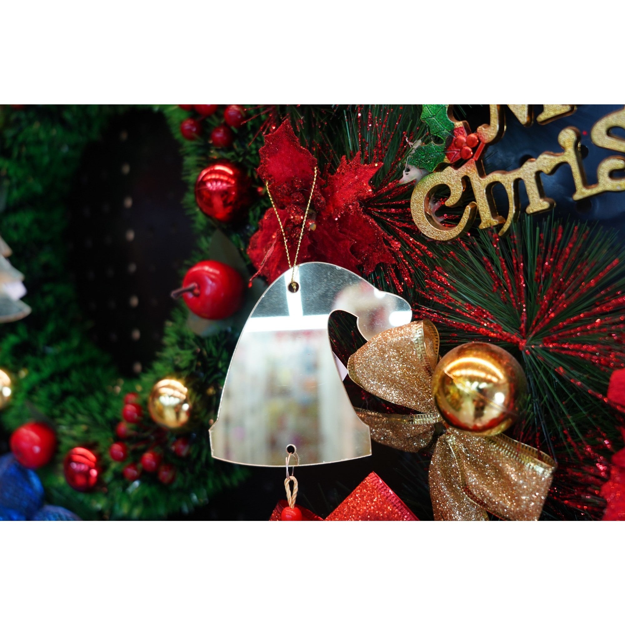 Ornament brad, Caciulita, Auriu, Lucios, 8*25CM, Acril, Interior/ Exterior