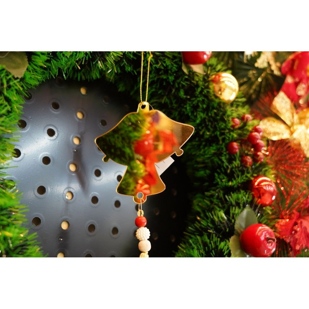 Ornament brad, Clopotei, Auriu, Lucios, 10*23CM, Acril, Interior/ Exterior