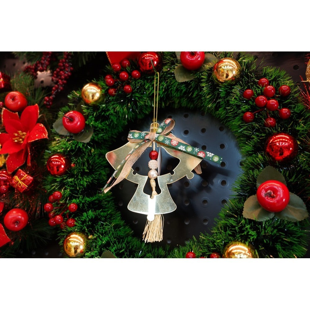 Ornament brad, Clopotei, Auriu, Lucios, 14*26CM, Acril, Interior/ Exterior