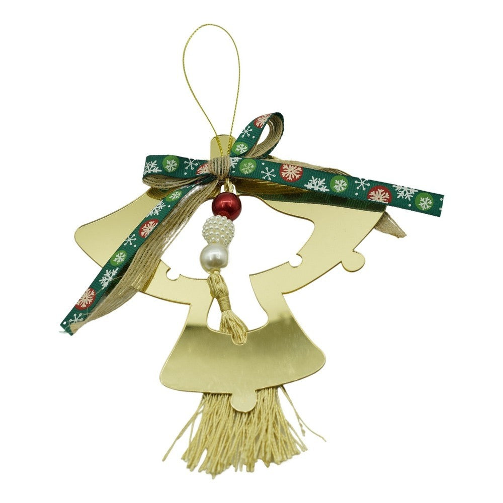 Ornament brad, Clopotei, Auriu, Lucios, 14*26CM, Acril, Interior/ Exterior