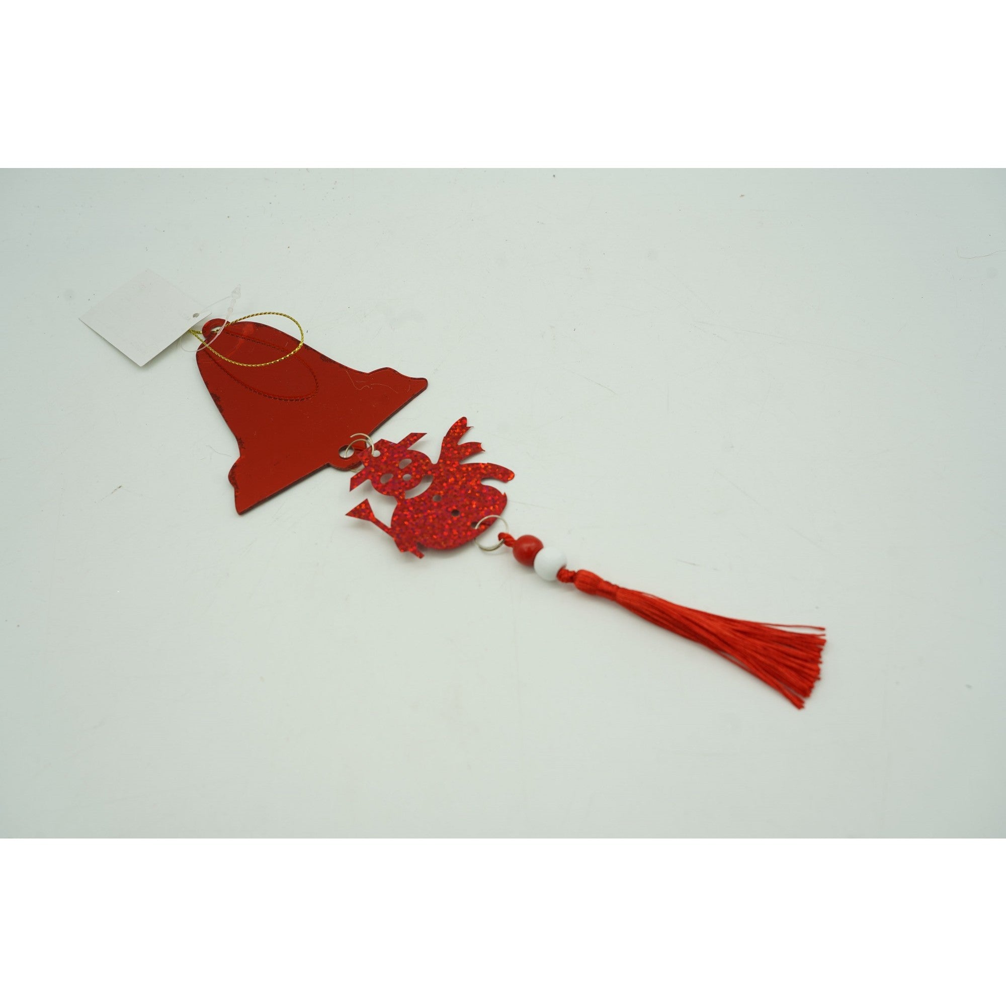 Ornament brad, Clopotel, Om de zapada, Rosu, Lucios, 10*28CM, Acril, Interior/ Exterior