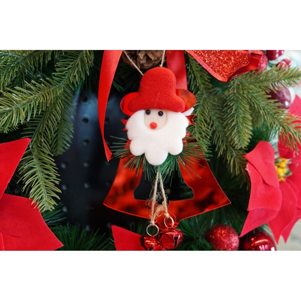 Ornament brad, Clopotel, Rosu, Lucios, 15*20CM, Acril, Interior/ Exterior