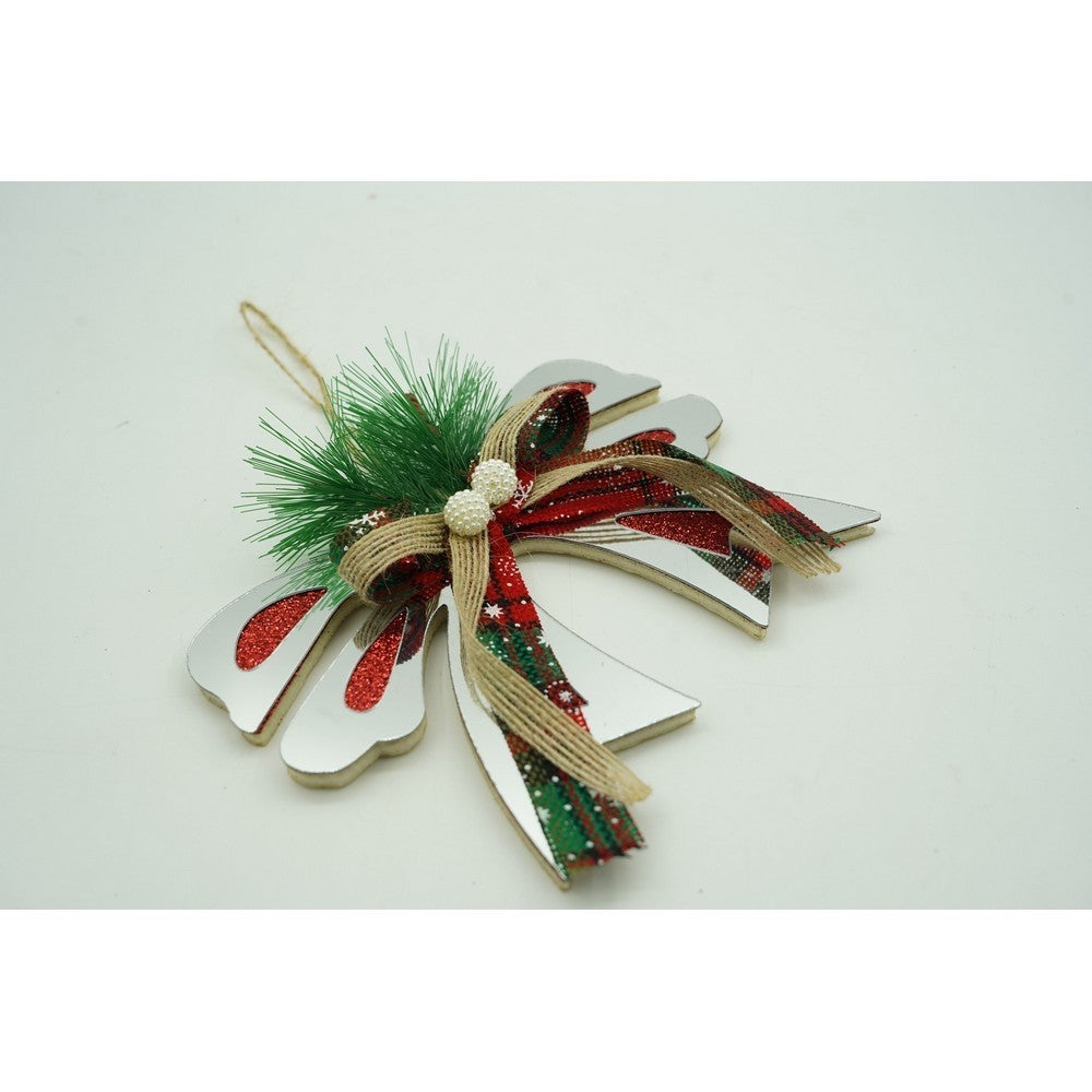 Ornament brad, Funda, Argintiu, Lucios, 14*15CM, Acril, Interior/ Exterior