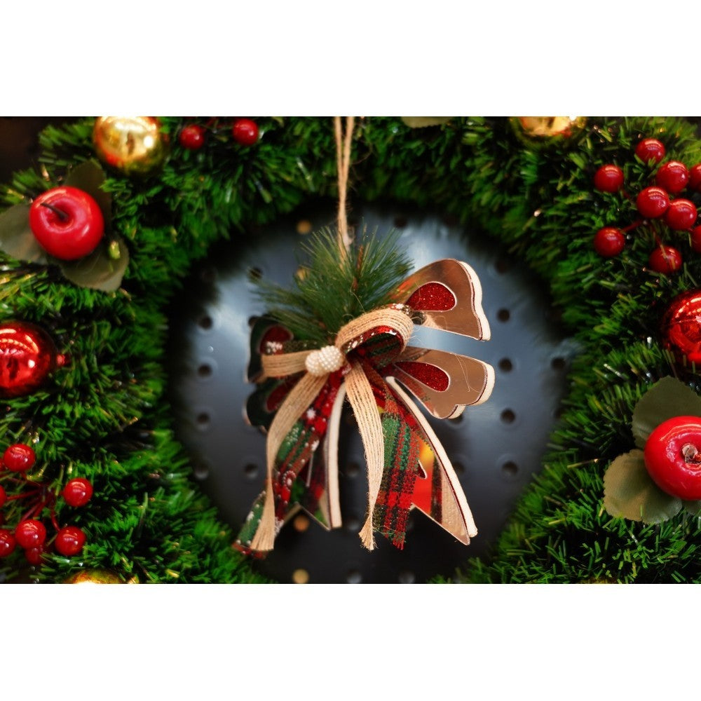 Ornament brad, Funda, Argintiu, Lucios, 14*15CM, Acril, Interior/ Exterior