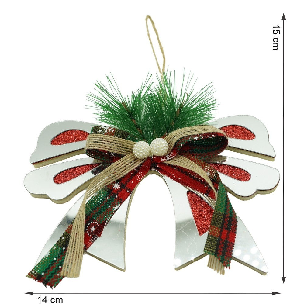Ornament brad, Funda, Argintiu, Lucios, 14*15CM, Acril, Interior/ Exterior