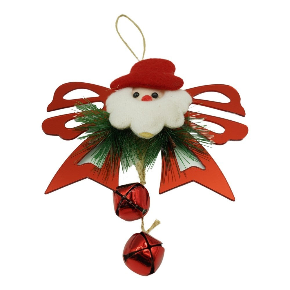 Ornament brad, Funda cu clopotei, Rosu, Lucios, 15*20CM, Acril, Interior/ Exterior