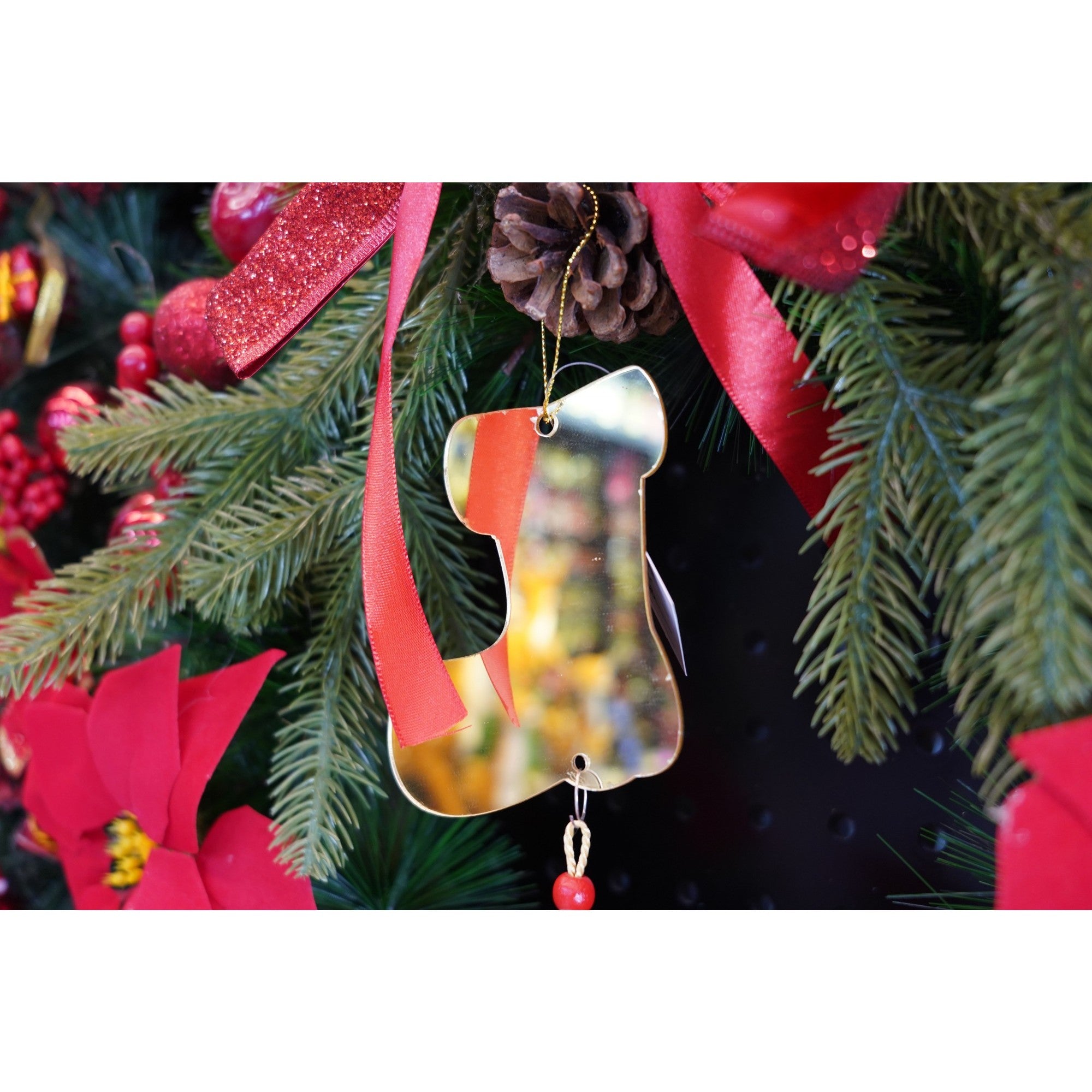 Ornament brad, Gheata, Auriu, Lucios, 10*25CM, Acril, Interior/ Exterior