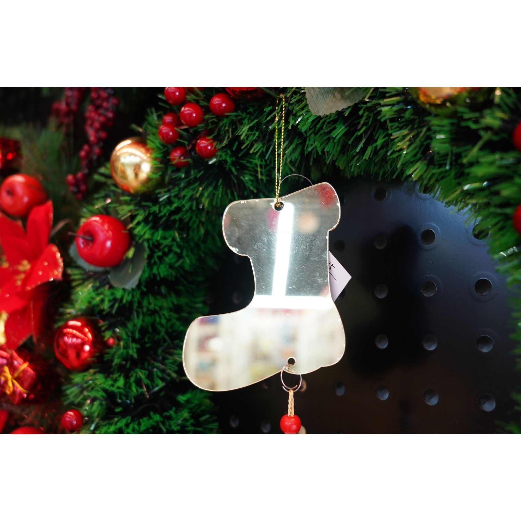 Ornament brad, Gheata, Auriu, Lucios, 10*25CM, Acril, Interior/ Exterior
