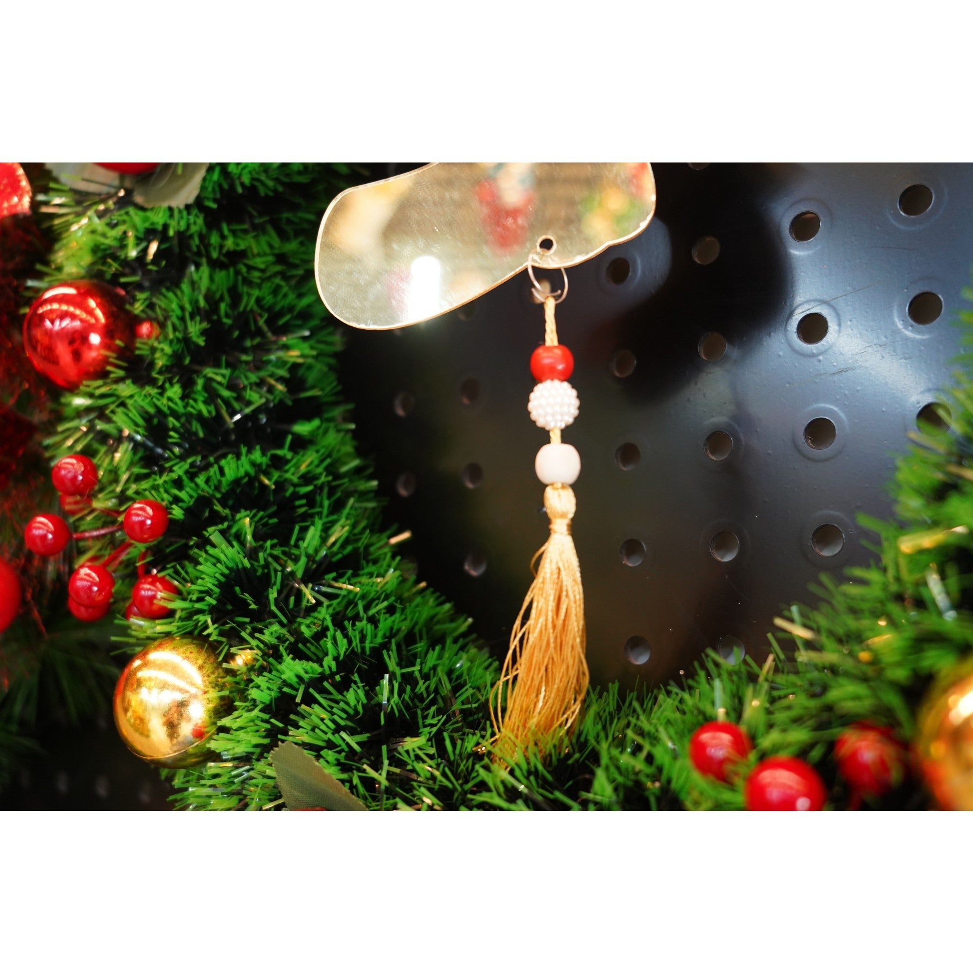 Ornament brad, Gheata, Auriu, Lucios, 10*25CM, Acril, Interior/ Exterior