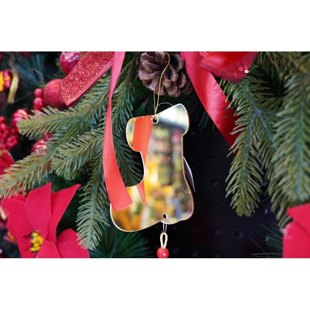 Ornament brad, Gheata, Auriu, Lucios, 10*25CM, Acril, Interior/ Exterior