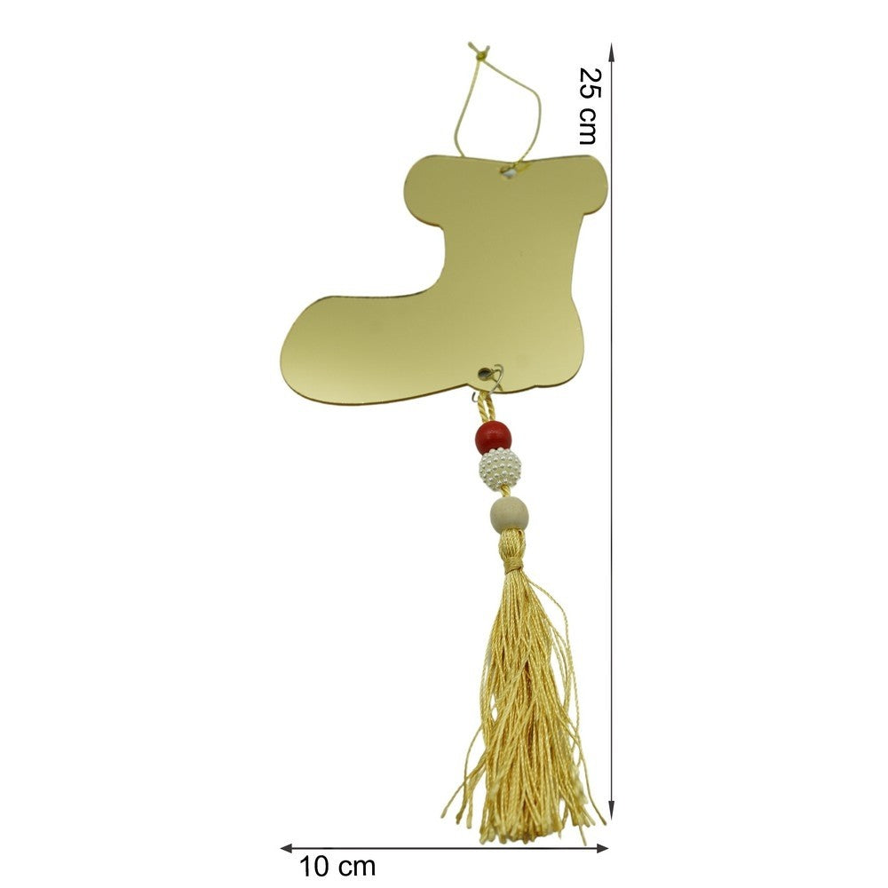 Ornament brad, Gheata, Auriu, Lucios, 10*25CM, Acril, Interior/ Exterior