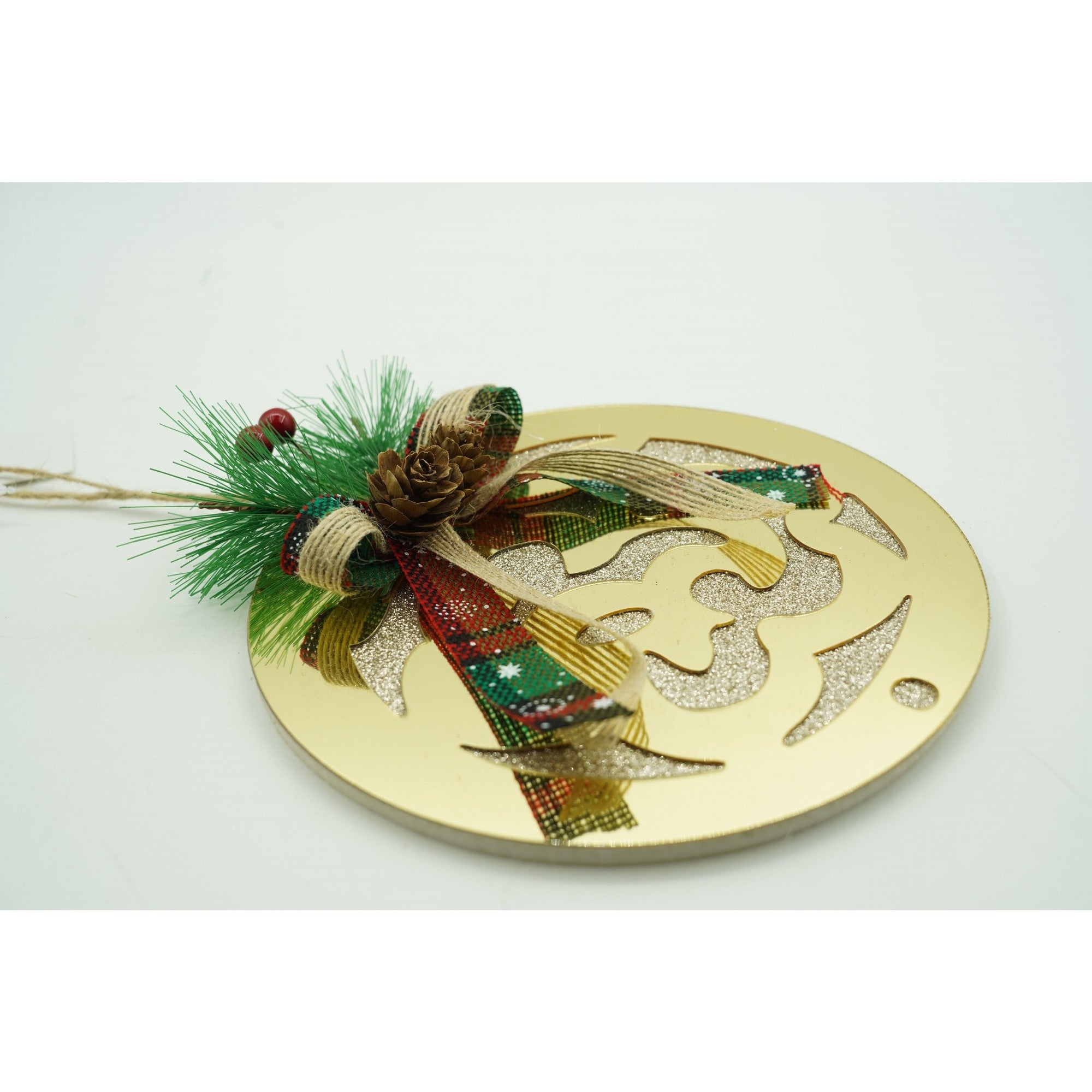 Ornament brad, Glob, Auriu, Lucios, 17*17CM, Acril, Interior/ Exterior