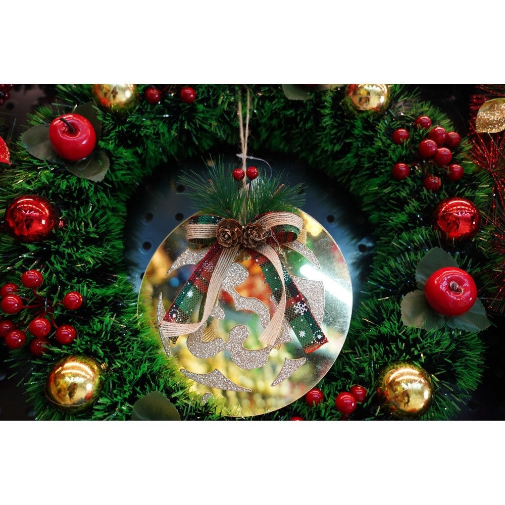 Ornament brad, Glob, Auriu, Lucios, 17*17CM, Acril, Interior/ Exterior