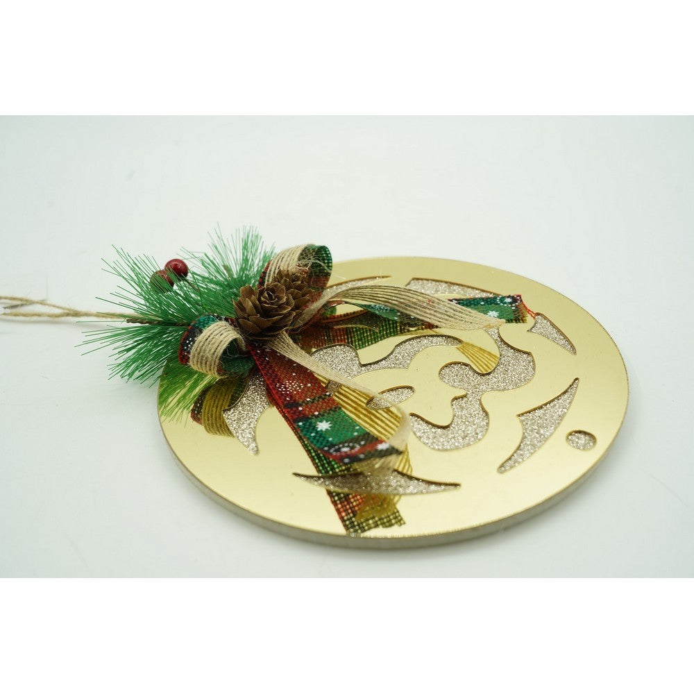 Ornament brad, Glob, Auriu, Lucios, 17*17CM, Acril, Interior/ Exterior