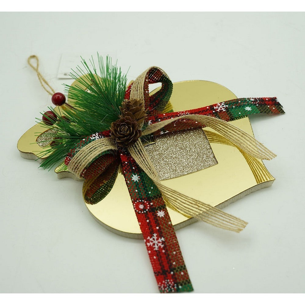 Ornament brad, Inima, Auriu, Lucios, 15*16CM, Acril, Interior/ Exterior