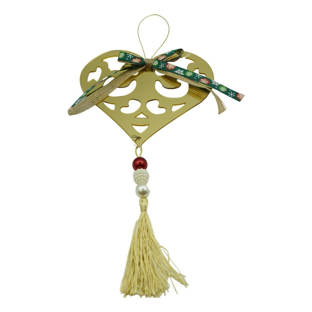 Ornament brad, Inima, Auriu, Lucios, 15*26CM, Acril, Interior/ Exterior