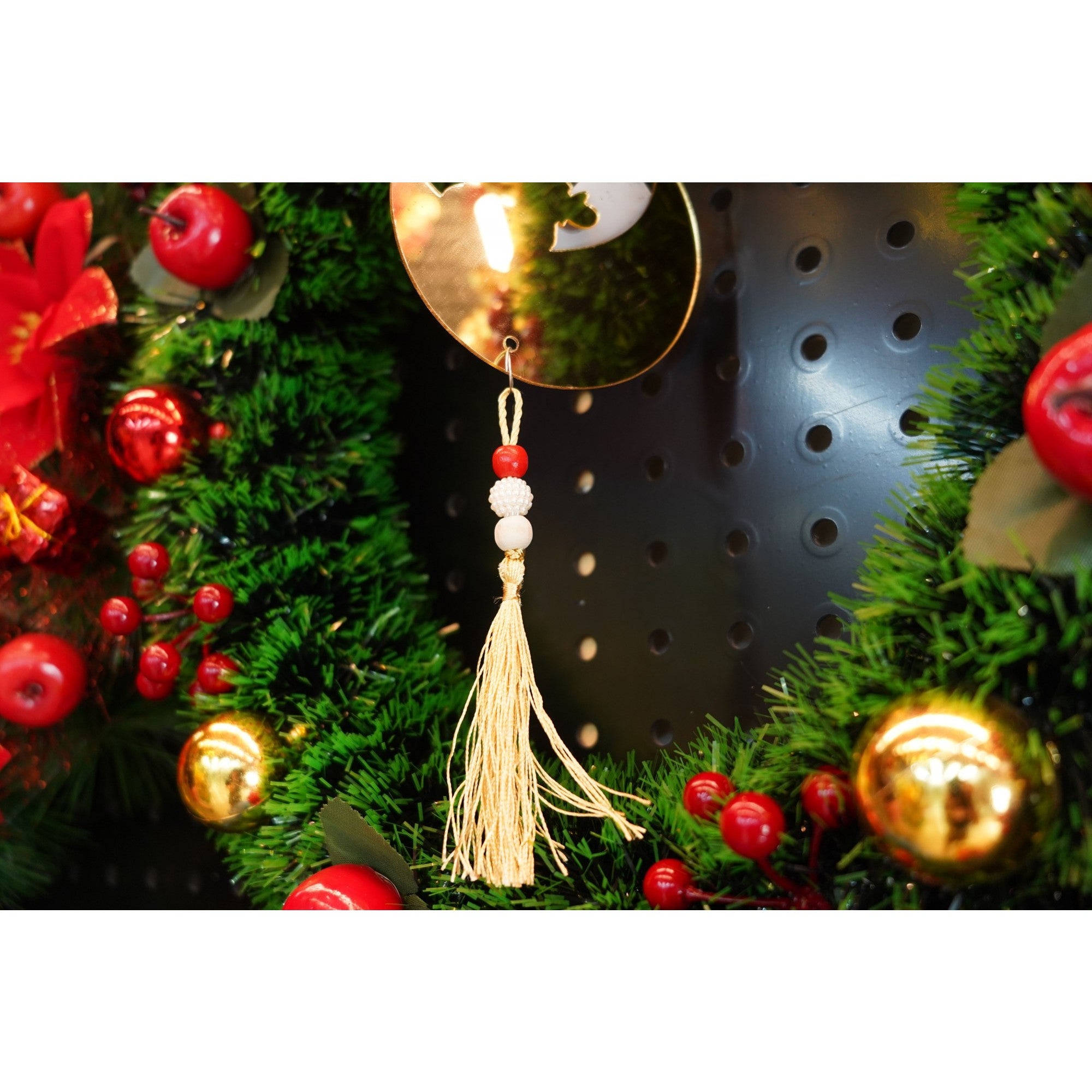 Ornament brad, Luna, Auriu, Lucios, 10*25CM, Acril, Interior/ Exterior