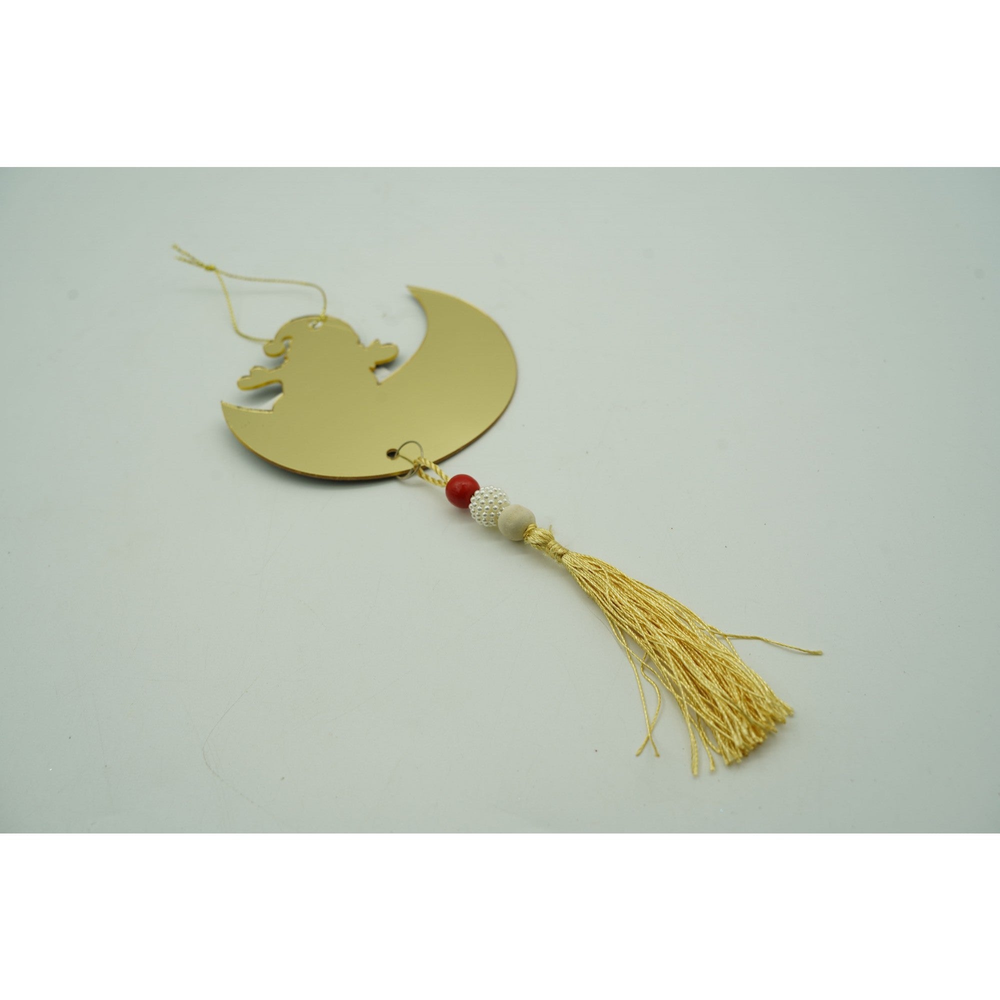 Ornament brad, Luna, Auriu, Lucios, 10*25CM, Acril, Interior/ Exterior