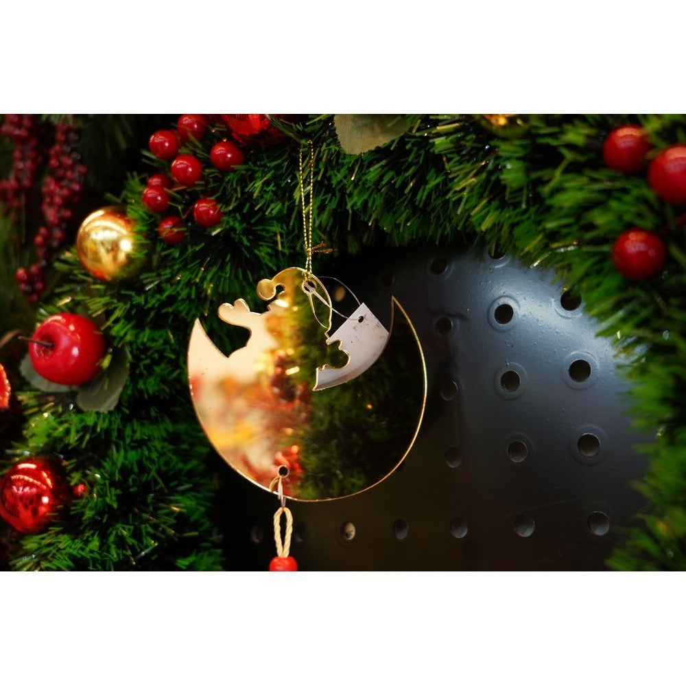 Ornament brad, Luna, Auriu, Lucios, 10*25CM, Acril, Interior/ Exterior