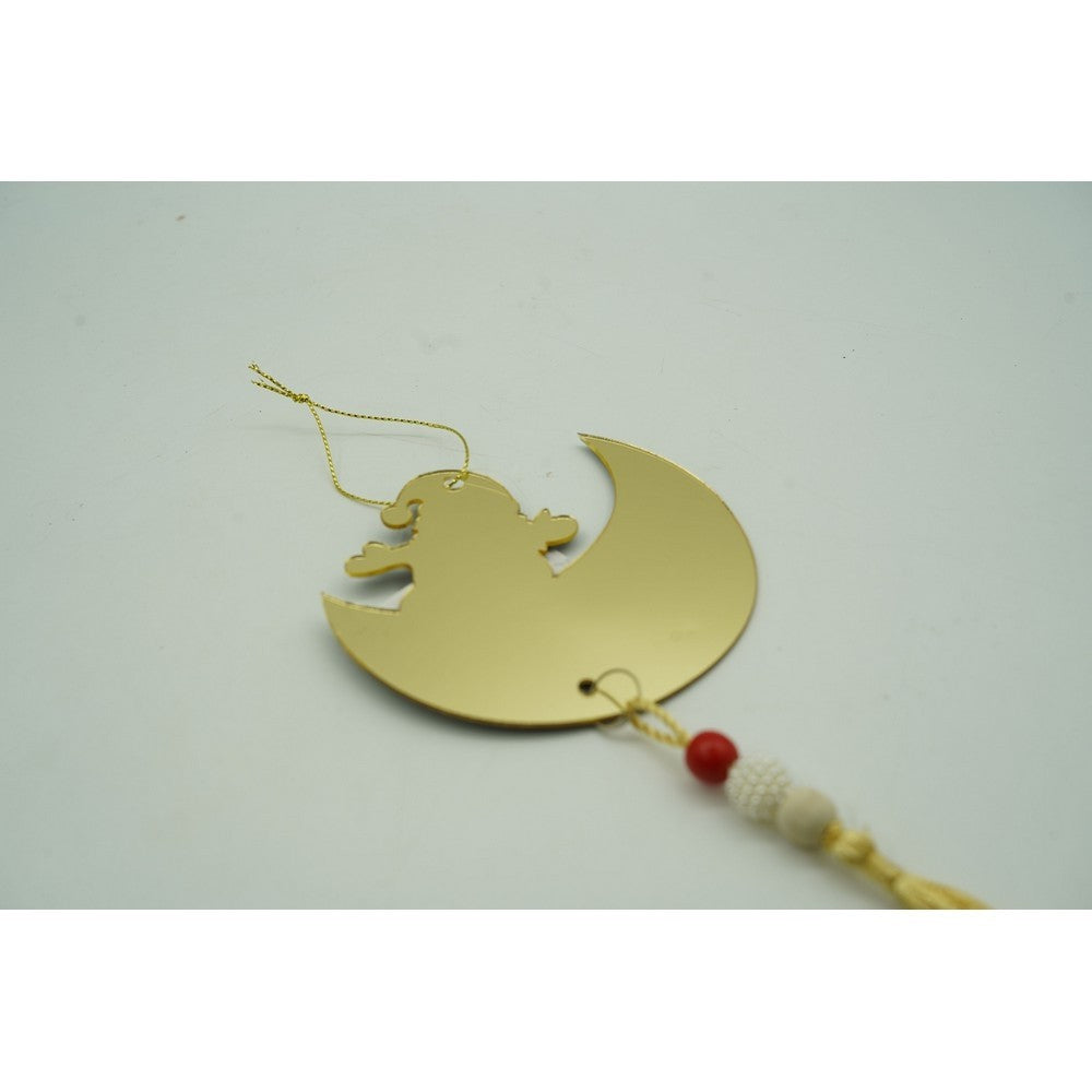 Ornament brad, Luna, Auriu, Lucios, 10*25CM, Acril, Interior/ Exterior