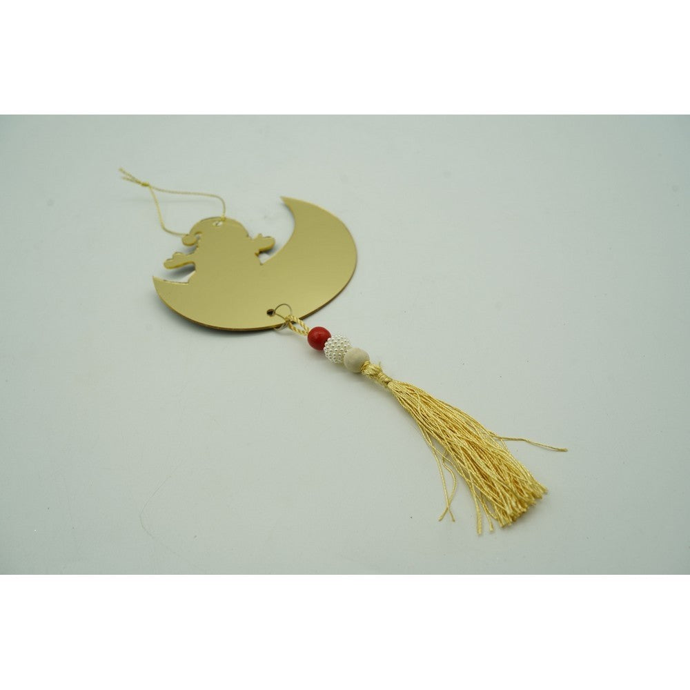 Ornament brad, Luna, Auriu, Lucios, 10*25CM, Acril, Interior/ Exterior