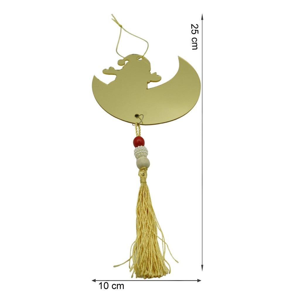 Ornament brad, Luna, Auriu, Lucios, 10*25CM, Acril, Interior/ Exterior