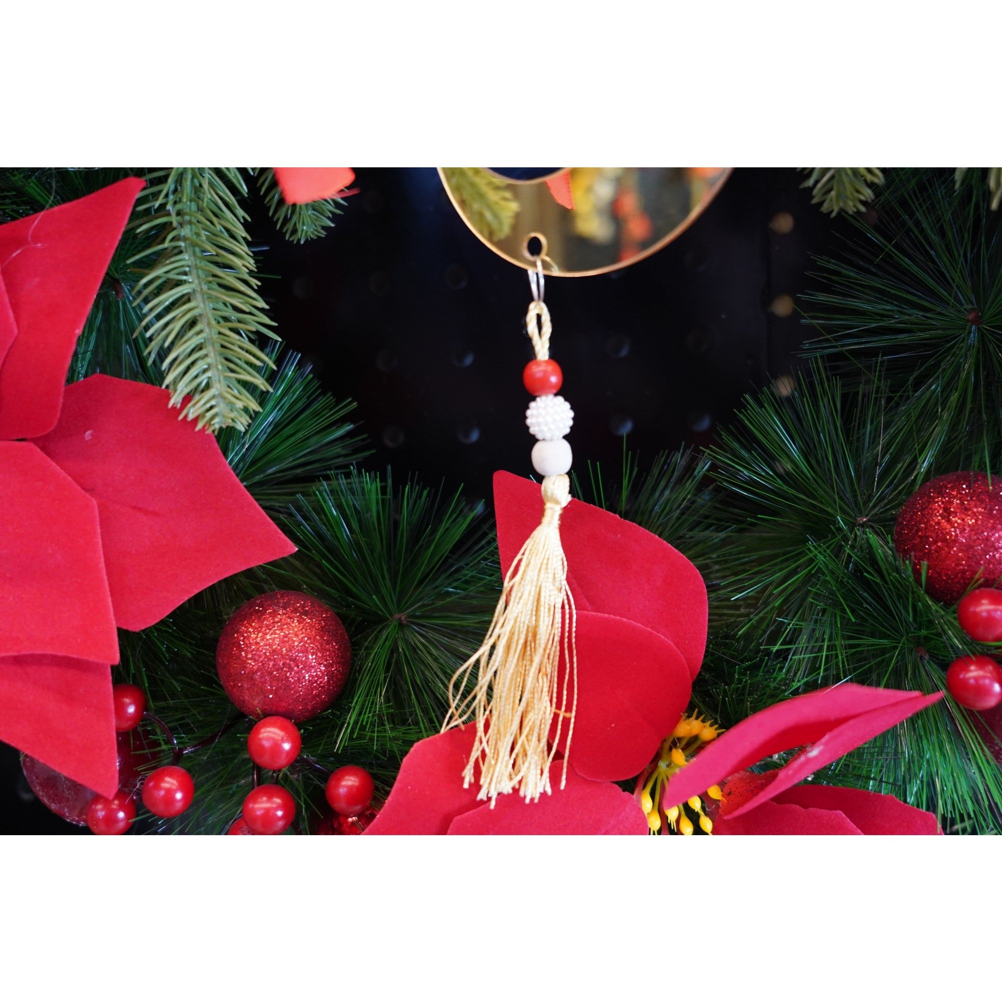 Ornament brad, Luna, Auriu, Lucios, 10*25CM, Acril, Interior/ Exterior