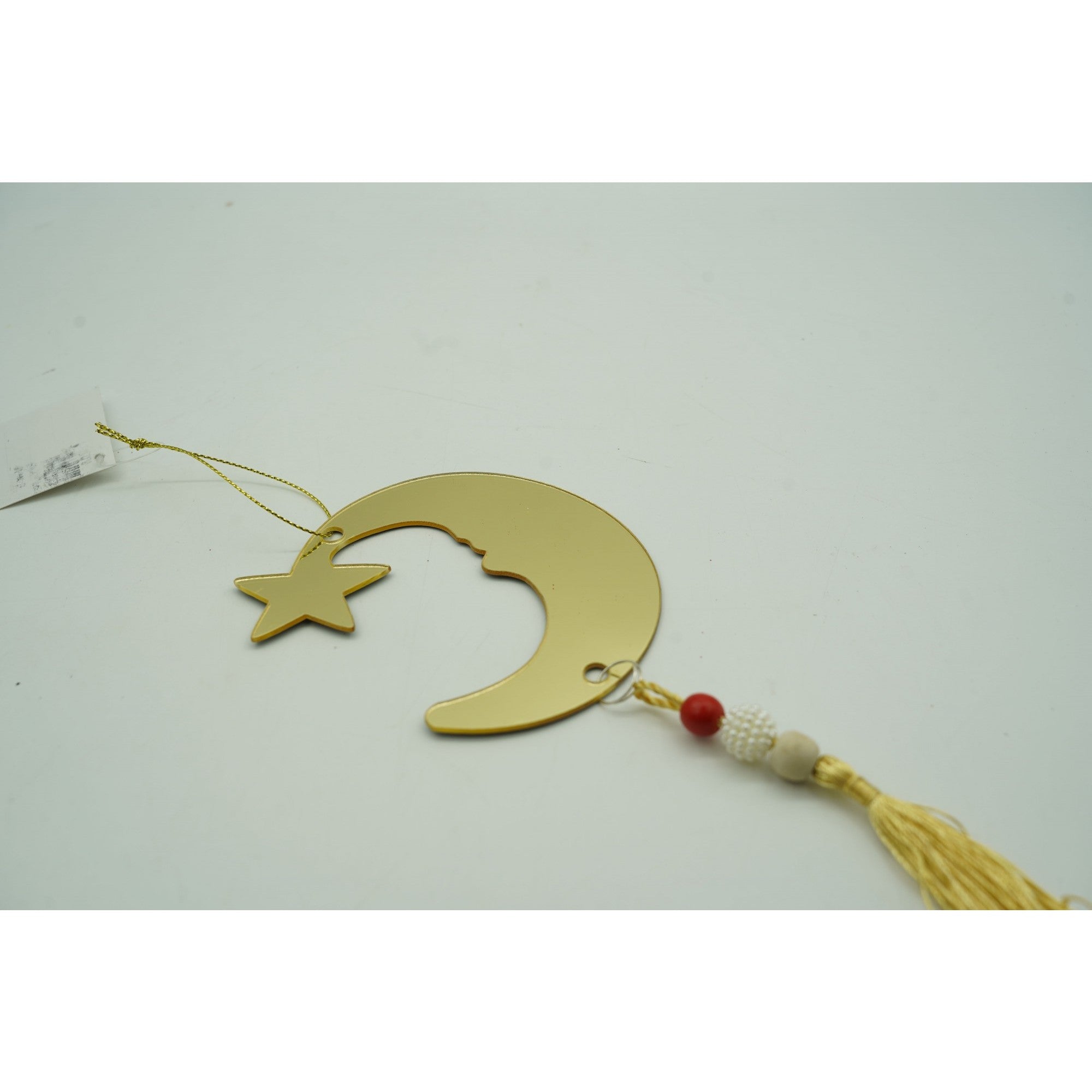 Ornament brad, Luna, Auriu, Lucios, 10*25CM, Acril, Interior/ Exterior