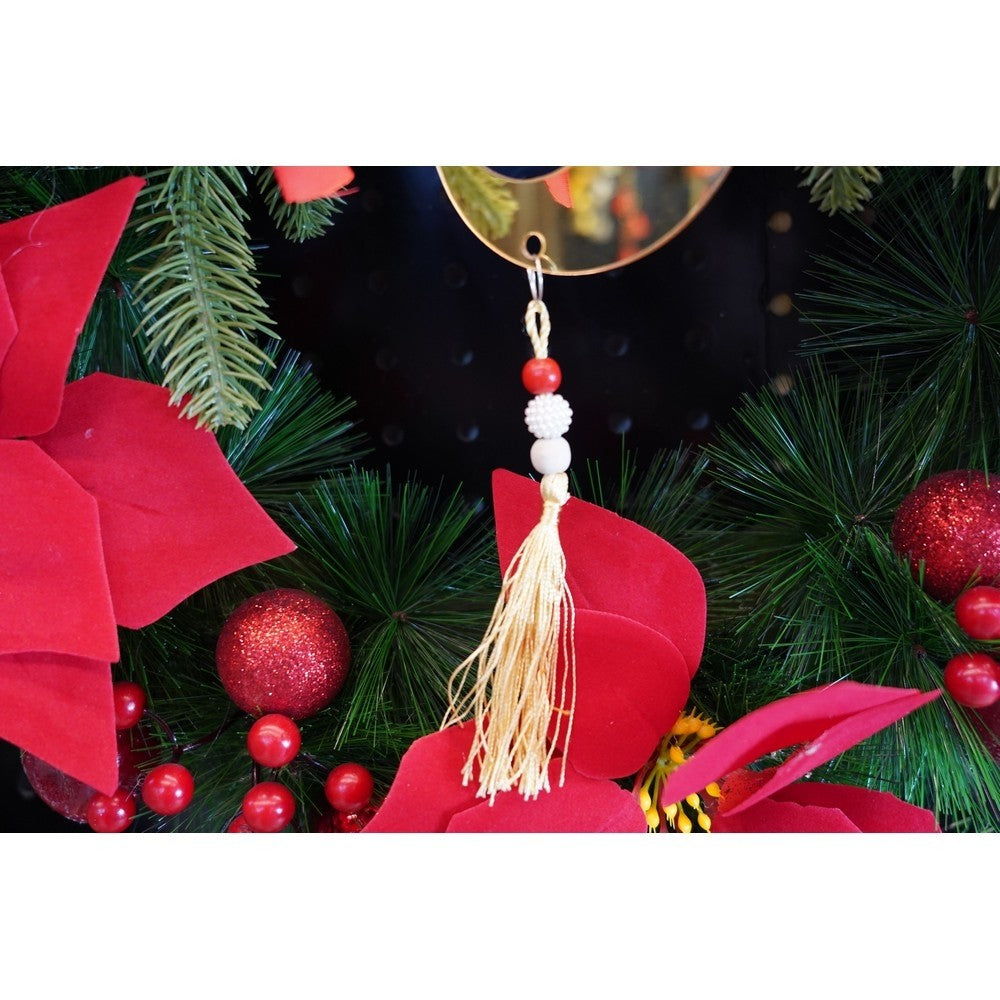 Ornament brad, Luna, Auriu, Lucios, 10*25CM, Acril, Interior/ Exterior