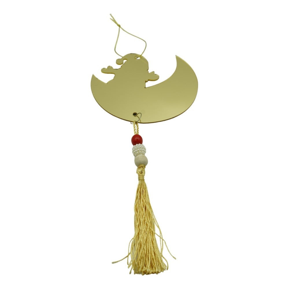 Ornament brad, Luna, Auriu, Lucios, 10*25CM, Acril, Interior/ Exterior