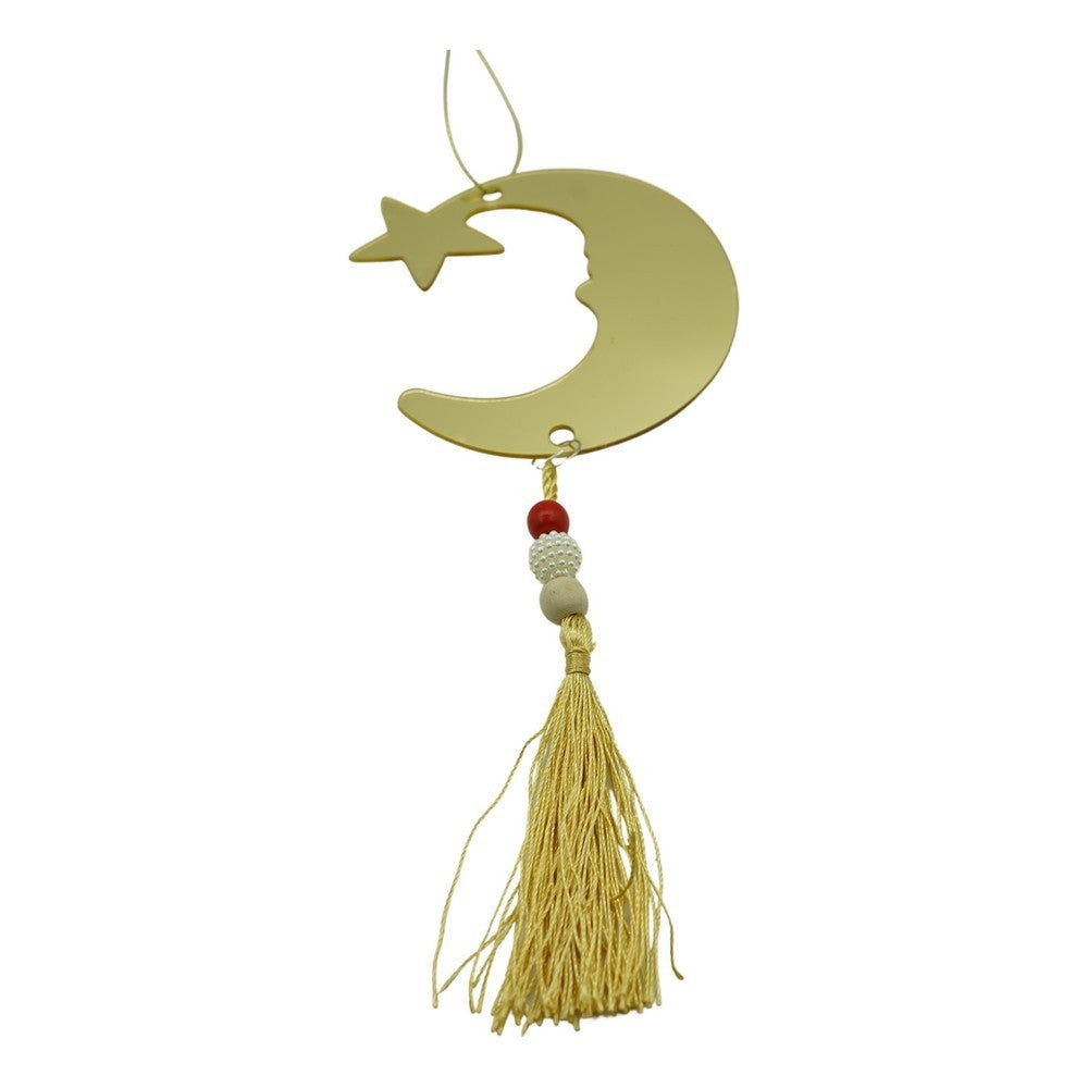 Ornament brad, Luna, Auriu, Lucios, 10*25CM, Acril, Interior/ Exterior