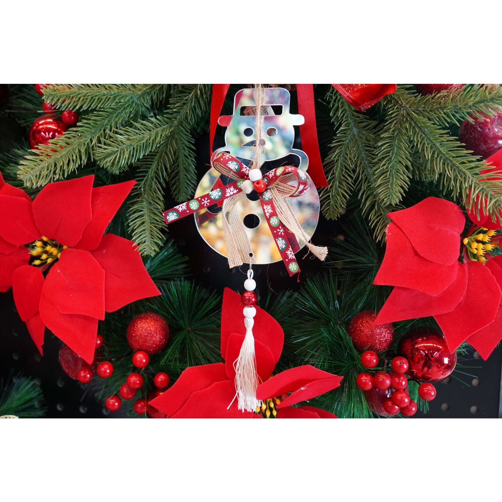 Ornament brad, Om de zapada, Argintiu, Lucios, 14*26CM, Acril, Interior/ Exterior