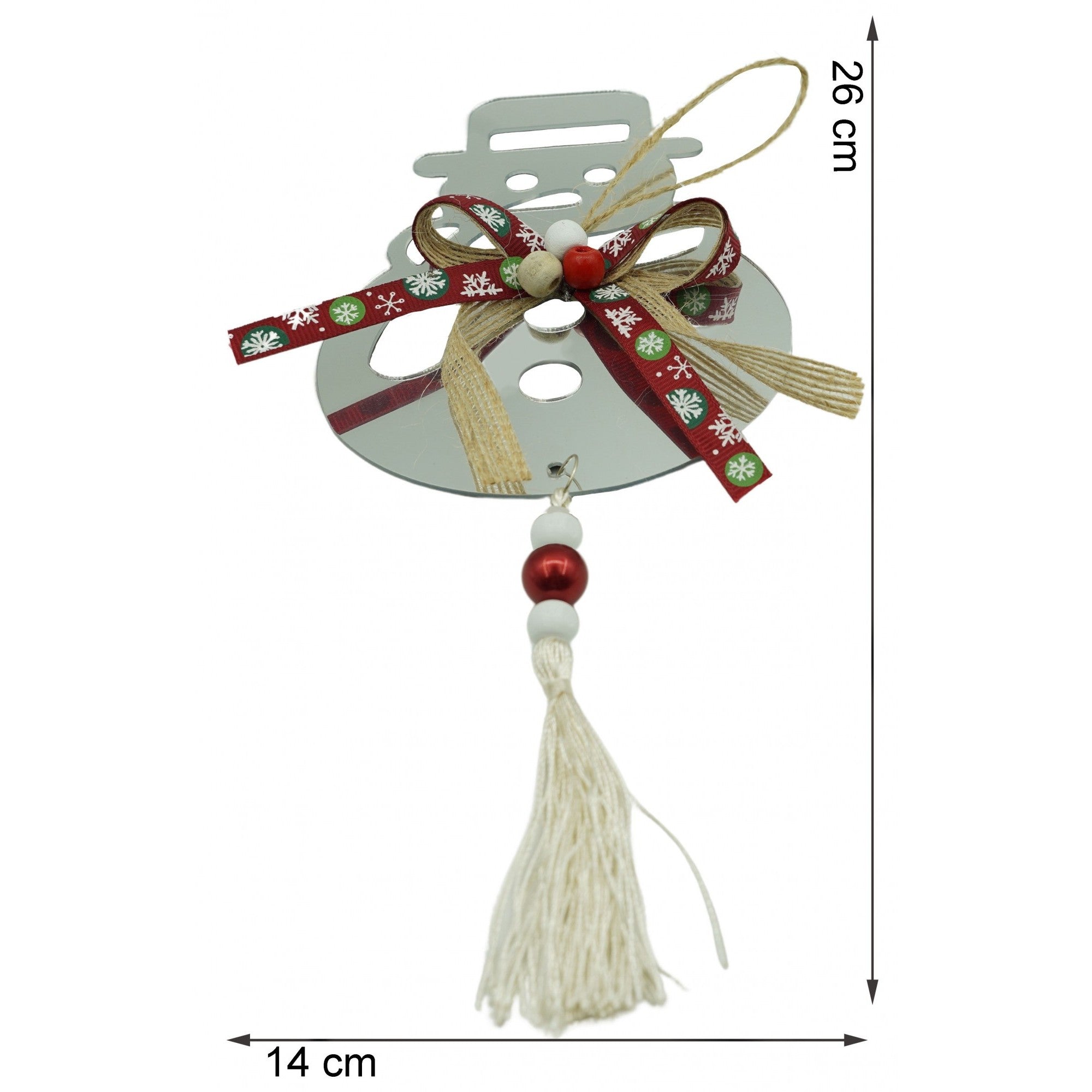 Ornament brad, Om de zapada, Argintiu, Lucios, 14*26CM, Acril, Interior/ Exterior