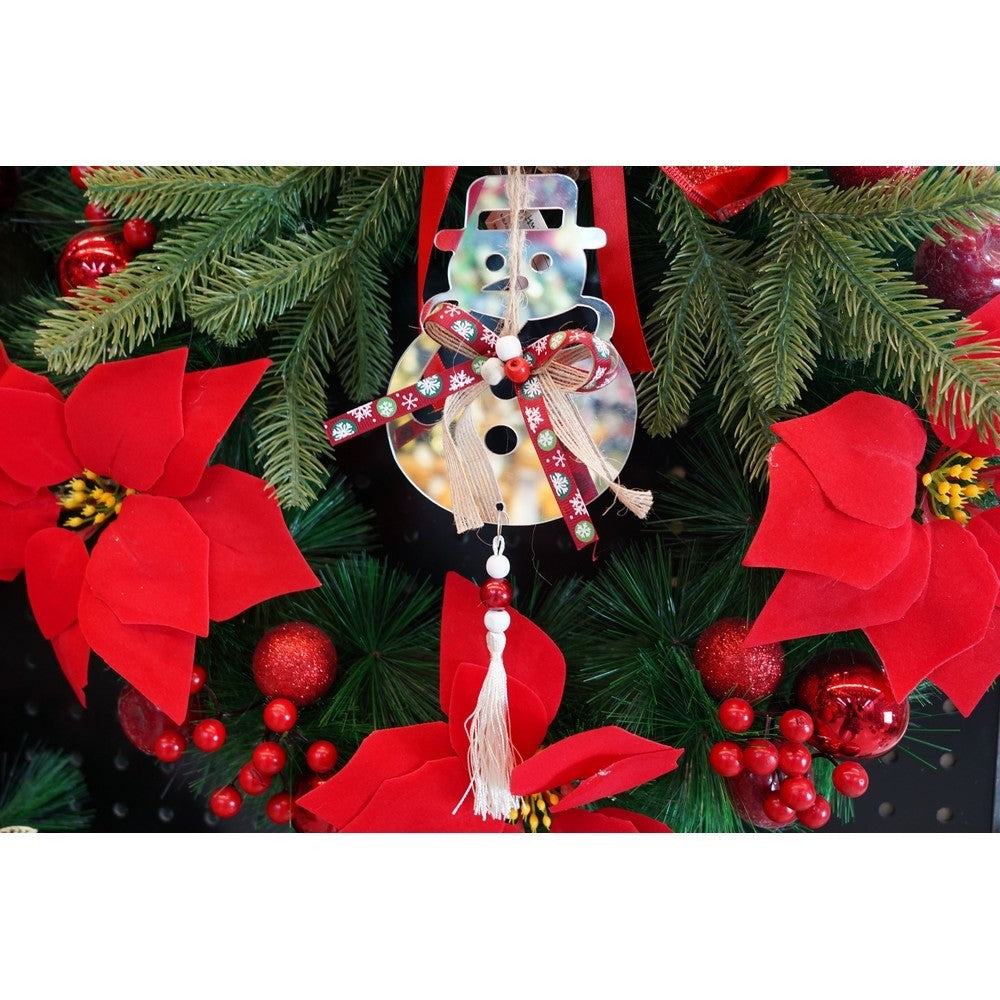 Ornament brad, Om de zapada, Argintiu, Lucios, 14*26CM, Acril, Interior/ Exterior